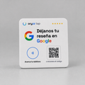 Placa NFC Oryzz Tap para reseñas de Google en color blanco